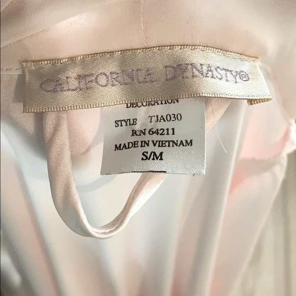 Vintage California Dynasty Maternity/Bridal Light Pink Lace Trim Ladies Robe - Picture 8 of 9